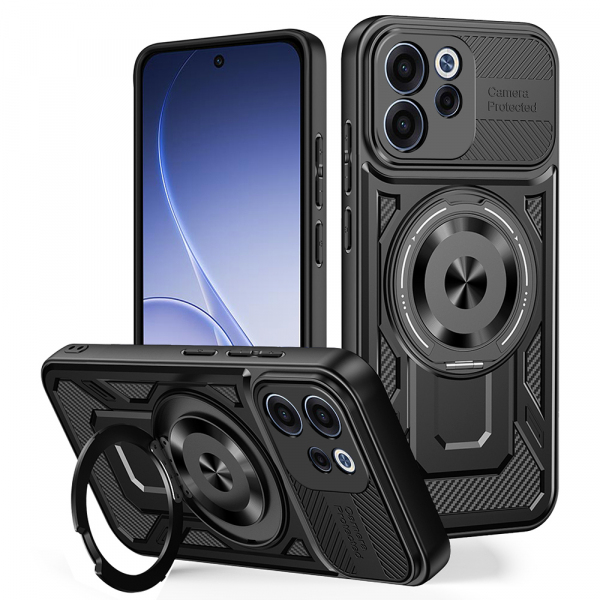 Husa pentru Oppo Reno15 FS / Reno15 F, Techsuit, RuggedCam, Neagra