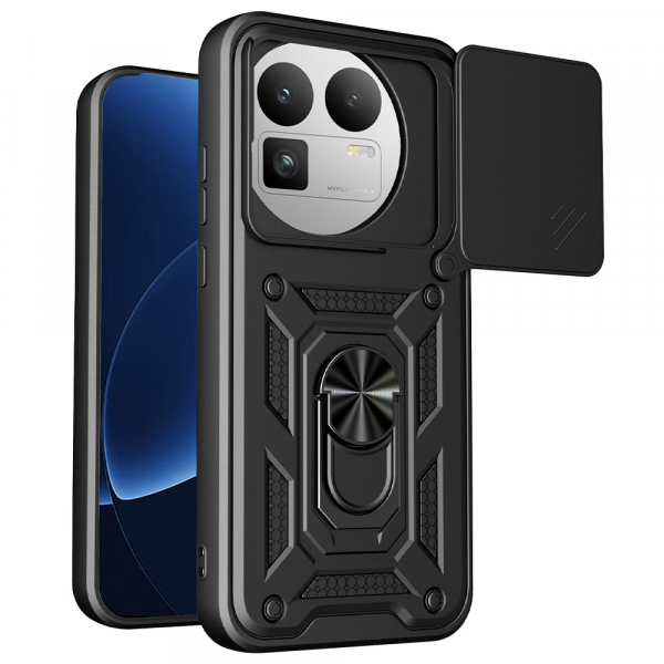 Husa pentru Realme GT 8 Pro, Techsuit, CamShield Round Camera Cutout, Neagra