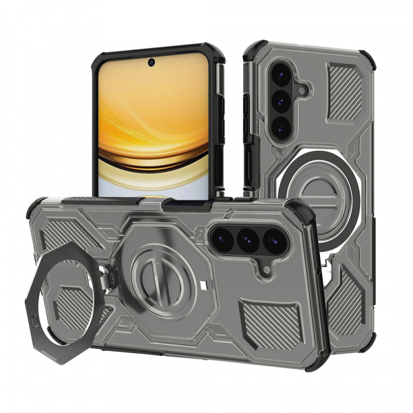 Husa pentru Samsung Galaxy A37 5G, Techsuit, Carbon Shield Pro, Fumurie
