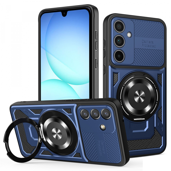 Husa pentru Samsung Galaxy A57 5G, Techsuit, RuggedCam, Albastra