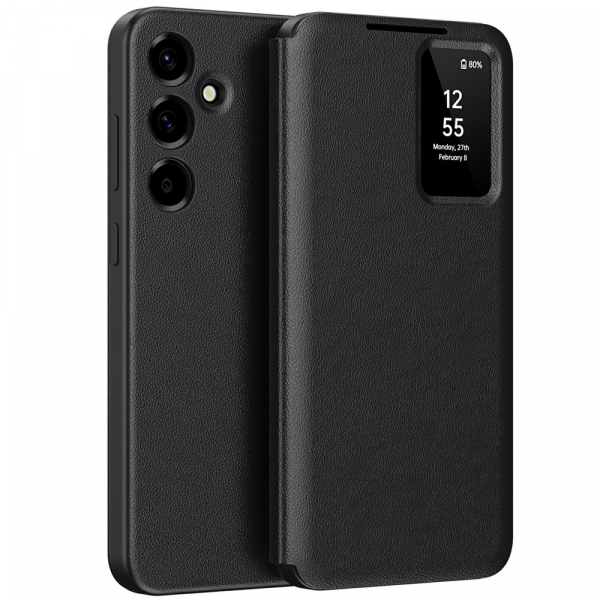 Husa pentru Samsung Galaxy A57 5G, Techsuit, SmartView, Neagra