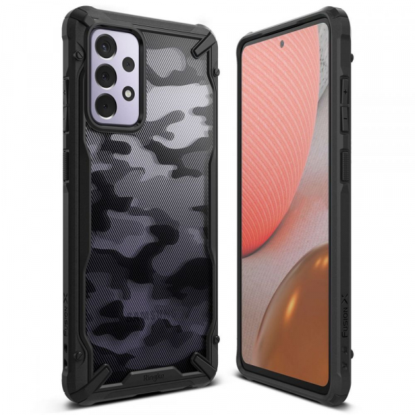 Husa pentru Samsung Galaxy A72 A725 / A72 5G A726, Ringke, Fusion X Design, Camuflaj