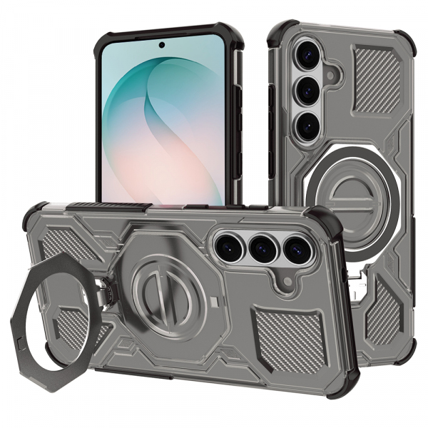 Husa pentru Samsung Galaxy S26 Plus S947, Techsuit, Carbon Shield Pro, Fumurie