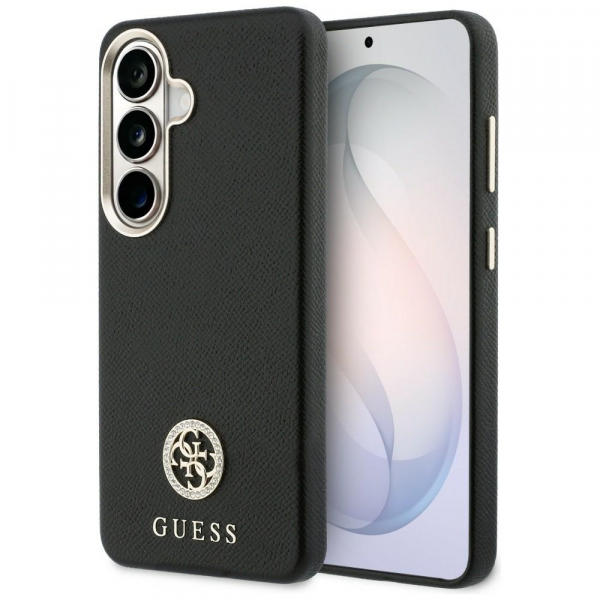 Husa pentru Samsung Galaxy S26 S942, Guess, Rhinestone Round Logo, Neagra
