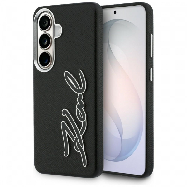 Husa pentru Samsung Galaxy S26 S942, Karl Lagerfeld, Signature Resin Logo, Neagra