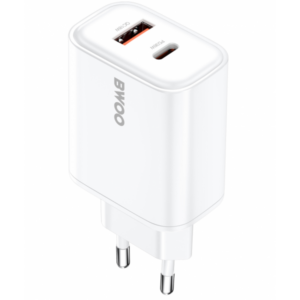 Incarcator Retea BWOO CDA207, 36W, 3A, 1 x USB-A - 1 x USB-C, Alb