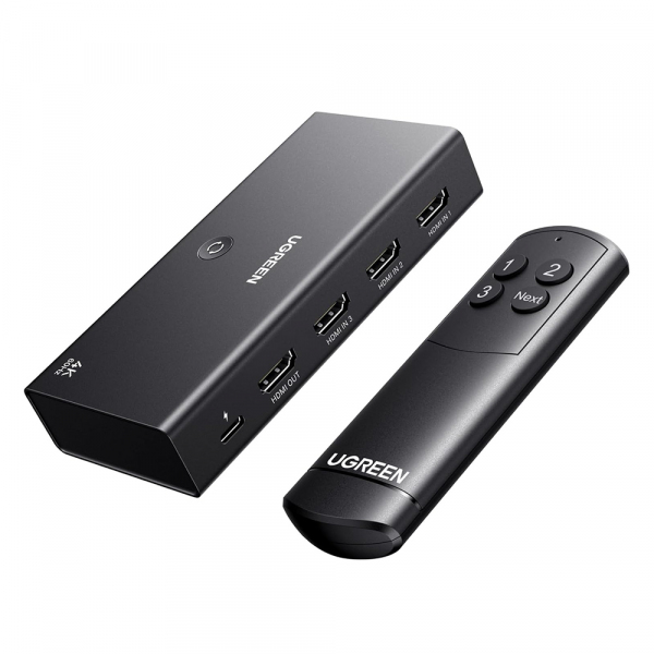 Switch Video HDMI UGREEN AW504 (55857), Negru