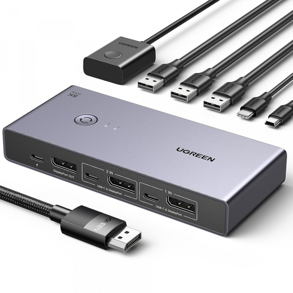Switch Video DisplayPort UGREEN CM695 (25962), Negru