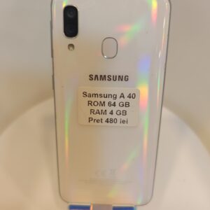 Samsung Galaxy A40 64 GB Alb – Second hand