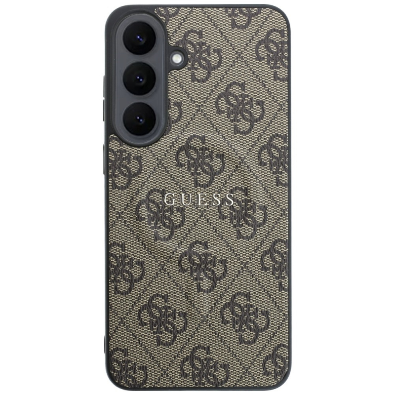 Husa MagSafe pentru Samsung Galaxy S26 FE S741, Guess, 4G Embossed Ring Classic Logo, Maro - imagine 3