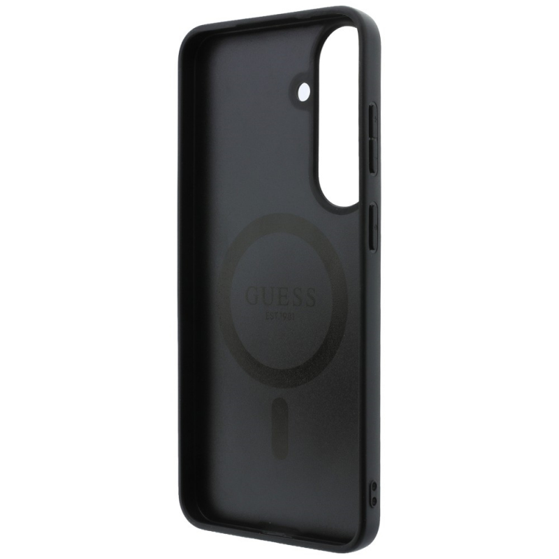 Husa MagSafe pentru Samsung Galaxy S26 FE S741, Guess, 4G Embossed Ring Classic Logo, Maro - imagine 6