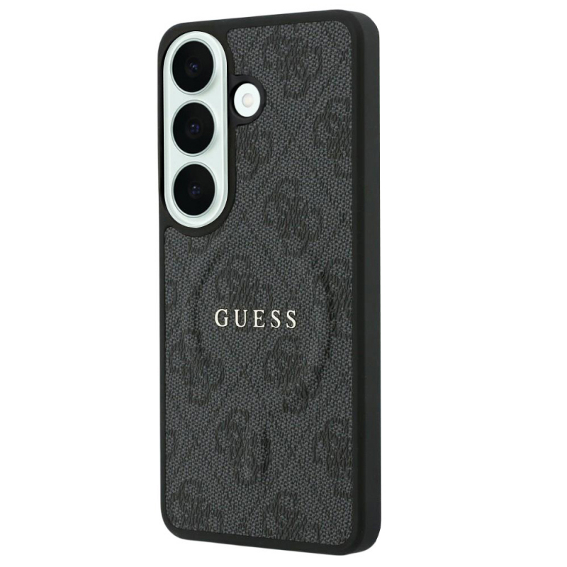 Husa MagSafe pentru Samsung Galaxy S26 FE S741, Guess, 4G Embossed Ring Classic Logo, Neagra - imagine 3