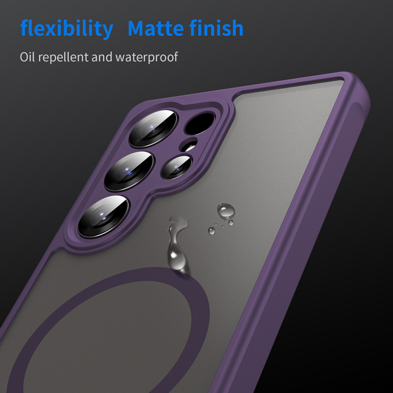 Husa MagSafe pentru Samsung Galaxy S26 Ultra S948, Techsuit, HaloFrost II Individual Camera Cutouts, Mov - imagine 6