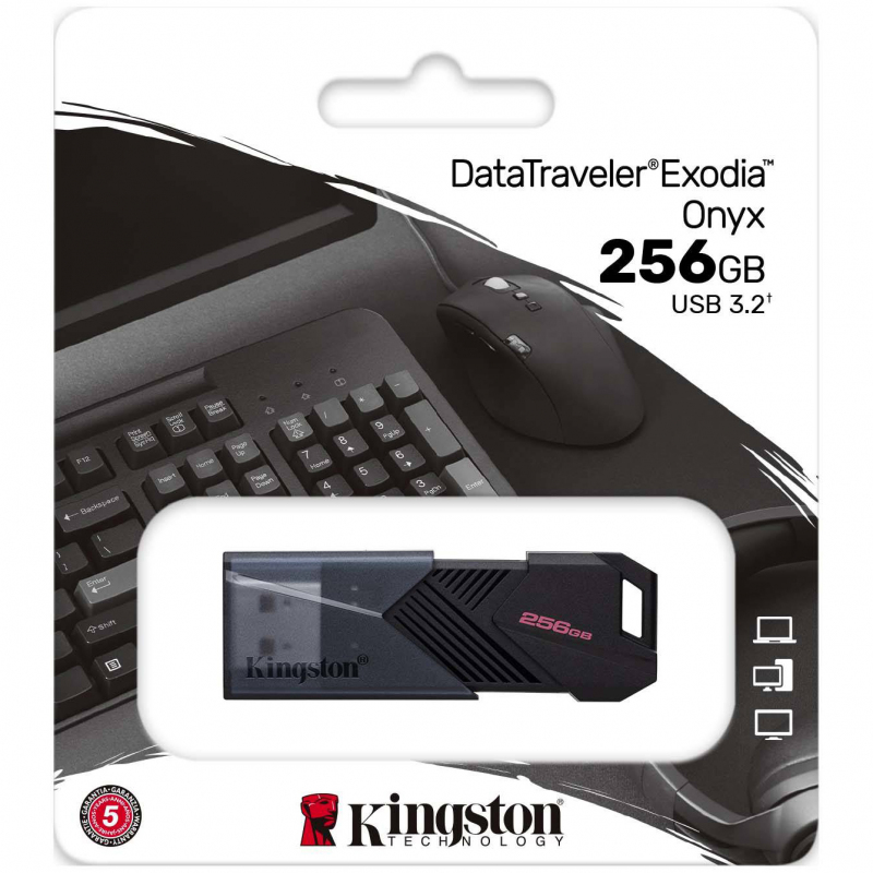 Memorie Externa USB-A 3.0 Kingston Exodia Onyx, 256Gb DTXON/256GB - imagine 3
