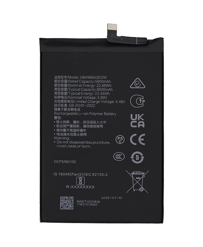 Acumulator Honor X7B , Play 8T , Play 50 Plus , PIay 9T , PIay 60 Plus (HB4966A2EGW)