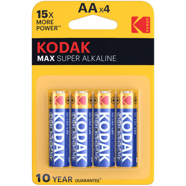 Baterie Kodak Max Super, AA / LR6, Set 4 bucati