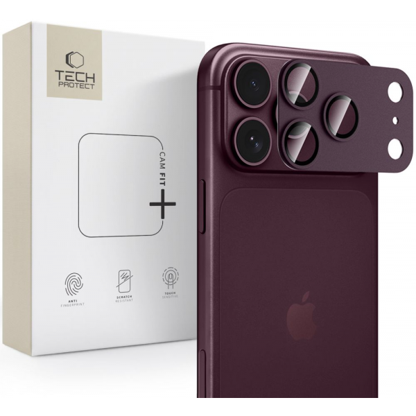 Folie de protectie Camera Spate Tech-Protect CamFull Fit+ pentru Apple iPhone 18 Pro, Sticla Securizata, Visinie