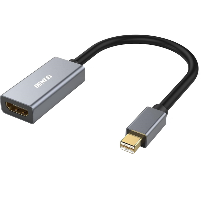 Adaptor Video Benfei, MiniDisplayPort - HDMI, 1080P, Gri