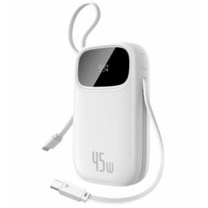 Baterie Externa Baseus EnerFill FC31 Qpow 3, 20000mAh, 45W, QC + PD, 1 x USB-A - 3 x USB-C, Alba P10082105213-00