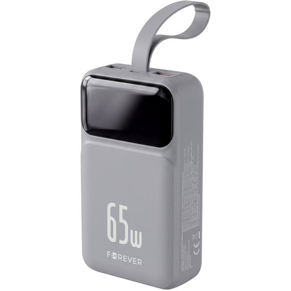 Baterie Externa Forever Vibe-TB65, 20000mAh, 65W, QC + PD, 2 x USB-A - 2 x USB-C, Gri