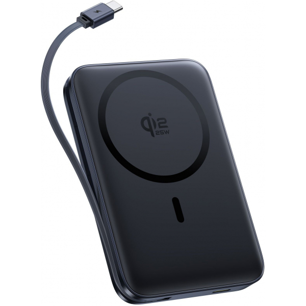 Baterie Externa Wireless Baseus PicoGo AM61, 10000mAh, 45W, PD + FQI, 1 x QI - 2 x USB-C, Neagra E0028V00