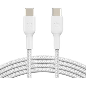 Cablu Date si Incarcare USB-C - USB-C Belkin BoostCharge Pro, 60W, 2m, Alb CAB004bt2MWH