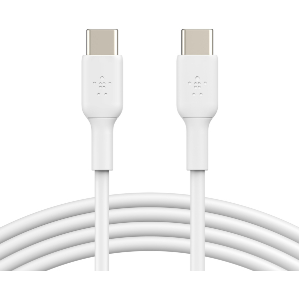 Cablu Date si Incarcare USB-C - USB-C Belkin BoostCharge, 60W, 1m, Alb CAB003bt1MWH
