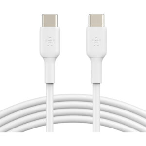 Cablu Date si Incarcare USB-C - USB-C Belkin BoostCharge, 60W, 2m, Alb CAB003bt2MWH