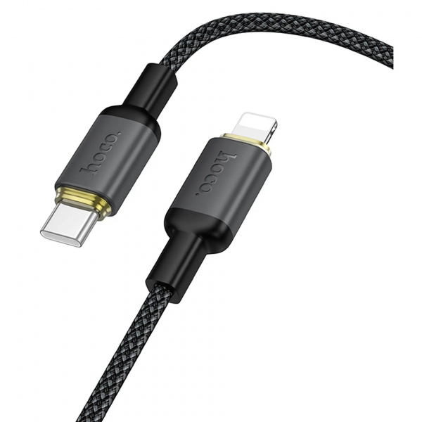Cablu Date si Incarcare USB-A - Lightning HOCO X128 Benefit, 12W, 1m, Negru