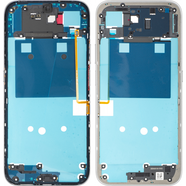 Carcasa Mijloc Honor 600 Smart, Alb (Meteor Silver), Service Pack 9707ADNS