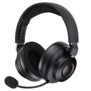 Casti Gaming Wireless Acefast H15, RGB, BT / Wi-FI / Wired, Negre