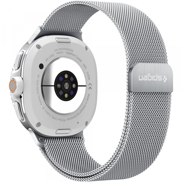 Curea Spigen Metal Fit pentru Samsung Galaxy Watch9 / Watch8 / Watch8 Classic Series, Argintie AMP10121
