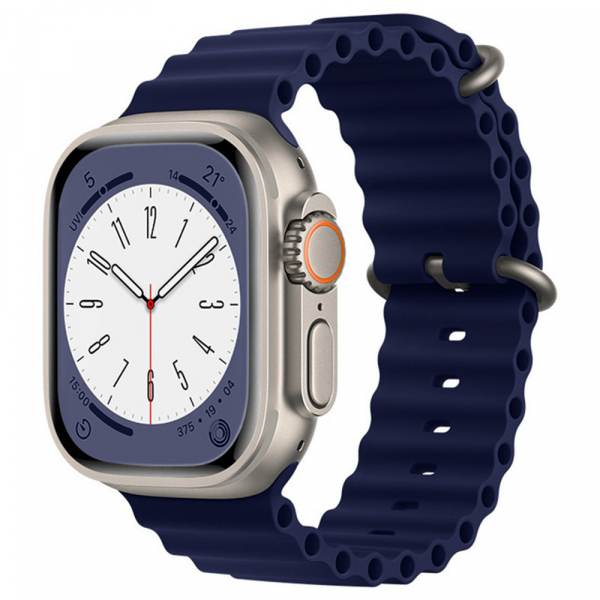 Curea Techsuit W038 pentru Apple Watch 49mm / 46mm / 45mm / 44mm / 42mm Series, Bleumarin