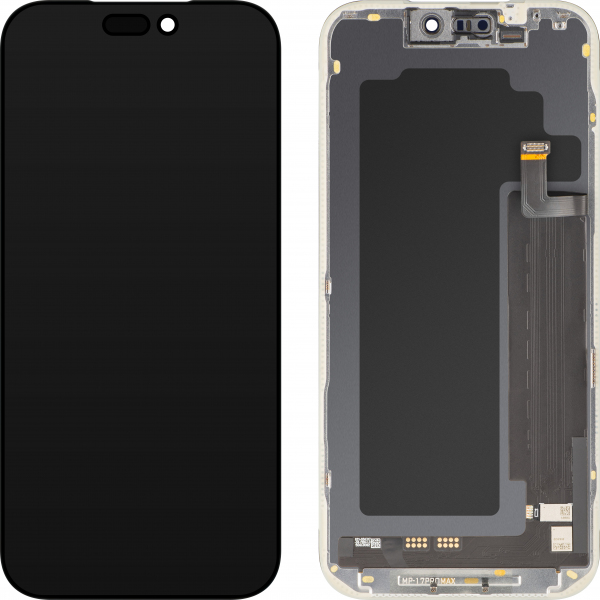 Display cu Touchscreen MP compatibil cu Apple iPhone 17 Pro Max, cu Rama, Versiune Soft OLED FHD 120Hz Diagnostic, Negru