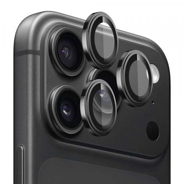 Folie de protectie Camera Spate Lito S+ pentru Apple iPhone 18 Pro / 18 Pro Max, Sticla Securizata, Neagra