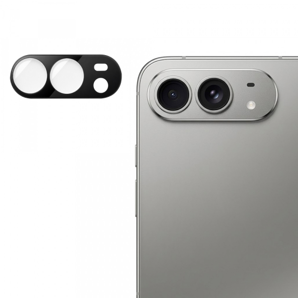 Folie de protectie Camera Spate Techsuit pentru Apple iPhone Duo, Sticla Securizata, Neagra