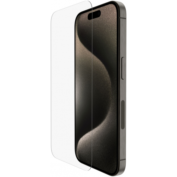 Folie de protectie Ecran Belkin ScreenForce TemperedGlass pentru Apple iPhone 15 Pro Max, Sticla Securizata, Full Glue OVA138zz