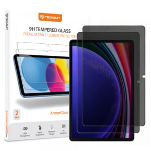 Folie de protectie Ecran Privacy Techsuit ArmorGlass CrystalHD pentru Samsung Galaxy Tab S10 Lite, Sticla Securizata, Full Glue, Set 2 bucati