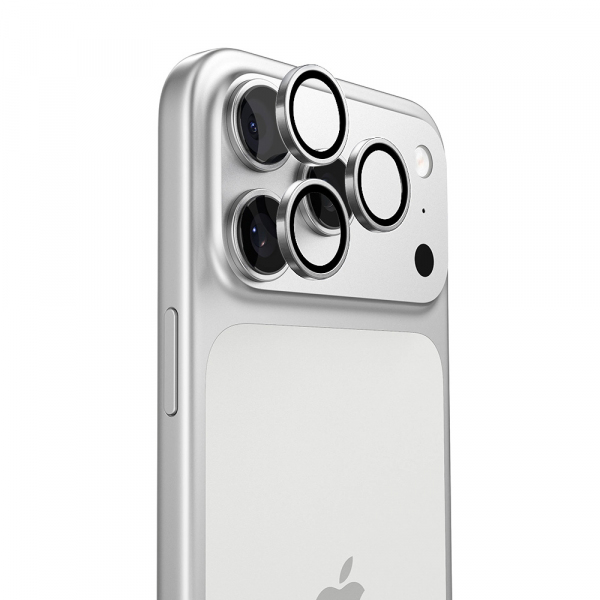 Folie de protectie Camera Spate Torras Lensguard pentru Apple iPhone 18 Pro Max / 17 Pro Max / 18 Pro / 17 Pro, Sticla Securizata, Argintie