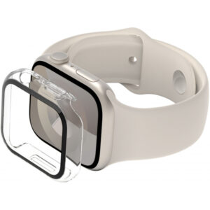 Husa Belkin ScreenForce TemperedCurve pentru Apple Watch 44mm / 45mm Series, Transparenta OVG004zzCL-REV