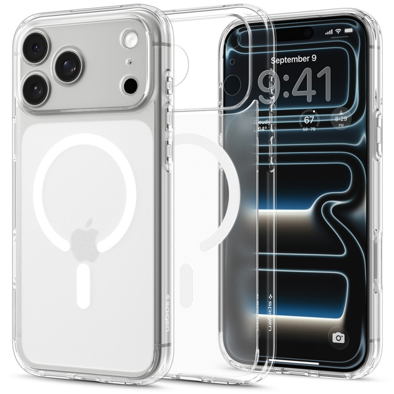 Husa MagSafe pentru Apple iPhone 18 Pro Max / 17 Pro Max, Spigen, Ultra Hybrid, Alba Satinata ACS12124