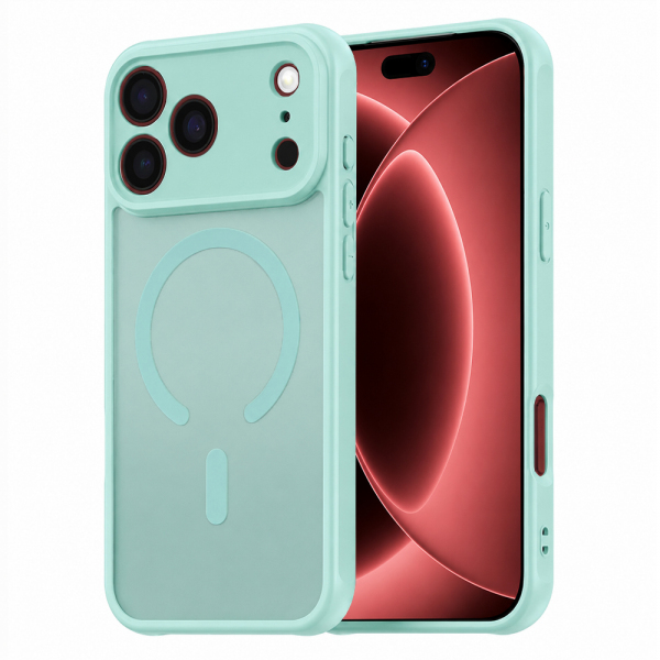 Husa MagSafe pentru Apple iPhone 18 Pro Max / 17 Pro Max, Techsuit, HaloFrost II, Verde Deschis