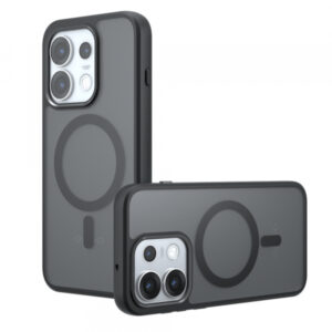 Husa MagSafe pentru Oppo Reno16 Pro, Techsuit, PureFrost, Neagra Satinata