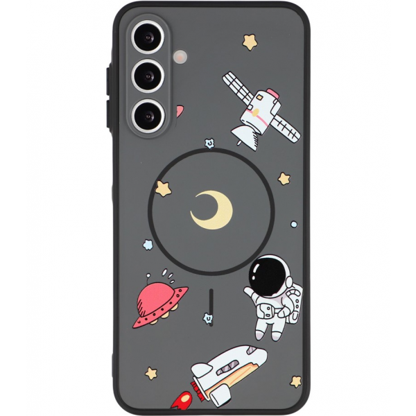 Husa MagSafe pentru Samsung Galaxy S26 Ultra S948, OEM, Cartoon Astronaut, Gri