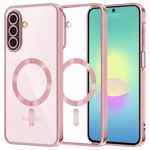 Husa MagSafe pentru Samsung Galaxy A27 5G, Techsuit, Luxury Crystal, Roz