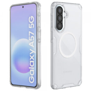 Husa MagSafe pentru Samsung Galaxy A57 5G, Nillkin, Nature Pro, Alba