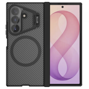 Husa MagSafe pentru Samsung Galaxy Z Fold8 Ultra F976, Nillkin, CamShield Pro with Transparent Lens Cover, Neagra Transparenta