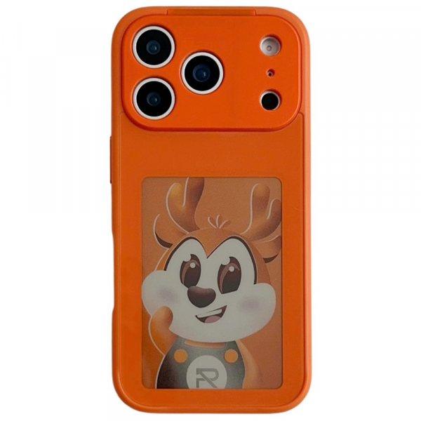 Husa pentru Apple iPhone 18 Pro / 17 Pro, OEM, Display Customized E-Ink, Portocalie