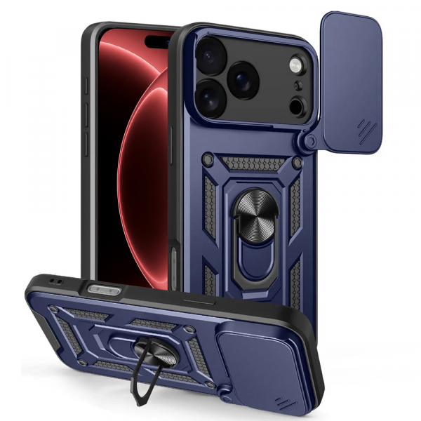 Husa pentru Apple iPhone 18 Pro / 17 Pro, Techsuit, CamShield, Albastra