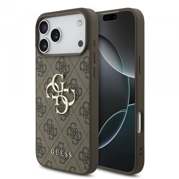 Husa pentru Apple iPhone 18 Pro Max / 17 Pro Max, Guess, 4G Big Logo, Maro